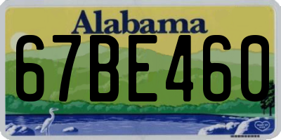 AL license plate 67BE460