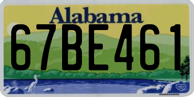 AL license plate 67BE461