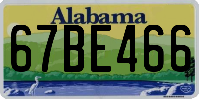 AL license plate 67BE466