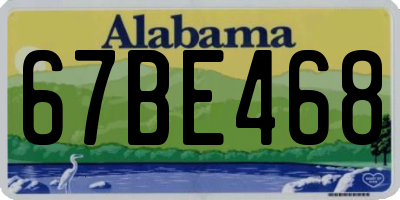 AL license plate 67BE468