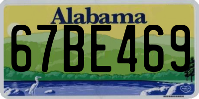 AL license plate 67BE469