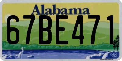 AL license plate 67BE471