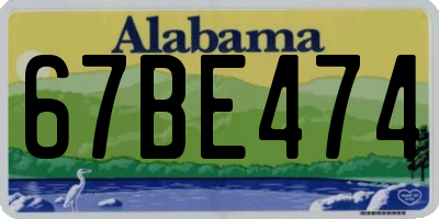 AL license plate 67BE474