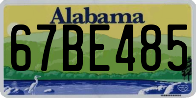 AL license plate 67BE485