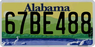 AL license plate 67BE488