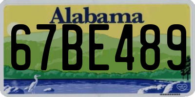 AL license plate 67BE489