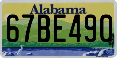 AL license plate 67BE490
