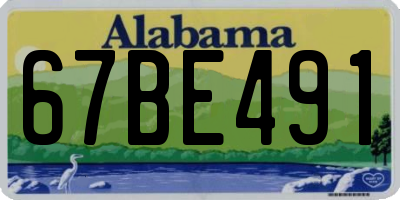 AL license plate 67BE491