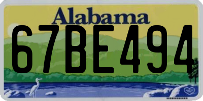 AL license plate 67BE494