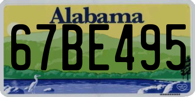 AL license plate 67BE495