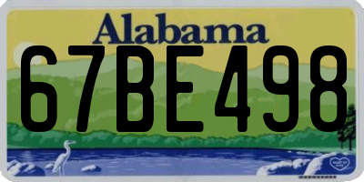 AL license plate 67BE498