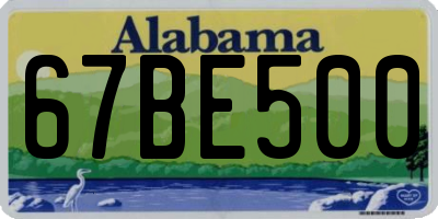 AL license plate 67BE500