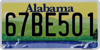 AL license plate 67BE501
