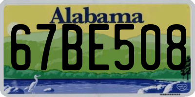 AL license plate 67BE508