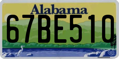 AL license plate 67BE510