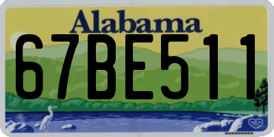 AL license plate 67BE511