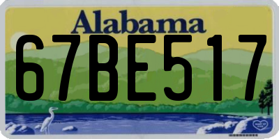 AL license plate 67BE517