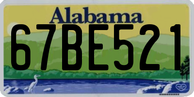AL license plate 67BE521