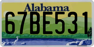 AL license plate 67BE531