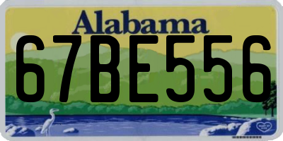 AL license plate 67BE556