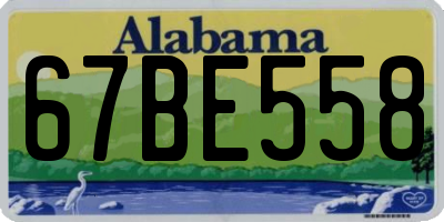 AL license plate 67BE558