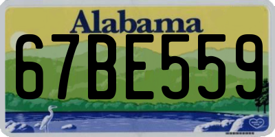 AL license plate 67BE559