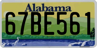 AL license plate 67BE561