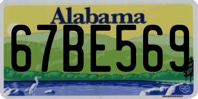 AL license plate 67BE569