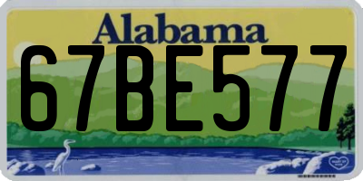 AL license plate 67BE577