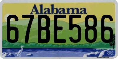 AL license plate 67BE586