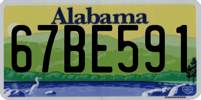 AL license plate 67BE591