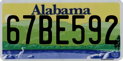 AL license plate 67BE592