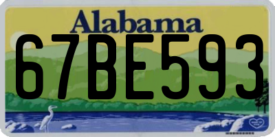 AL license plate 67BE593
