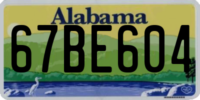 AL license plate 67BE604