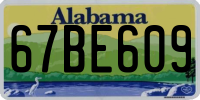 AL license plate 67BE609