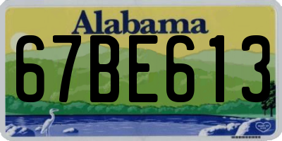 AL license plate 67BE613