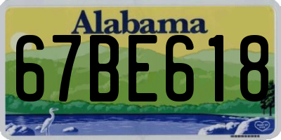 AL license plate 67BE618