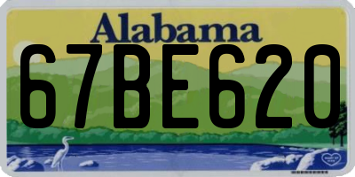 AL license plate 67BE620