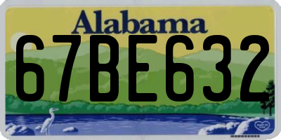 AL license plate 67BE632