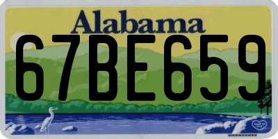 AL license plate 67BE659