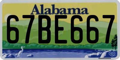 AL license plate 67BE667