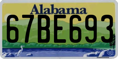 AL license plate 67BE693
