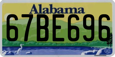 AL license plate 67BE696
