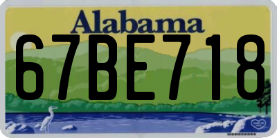 AL license plate 67BE718