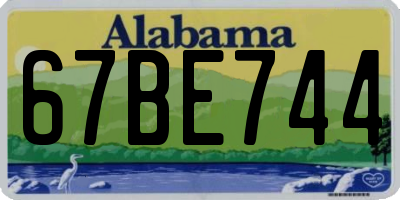 AL license plate 67BE744