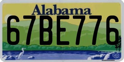 AL license plate 67BE776
