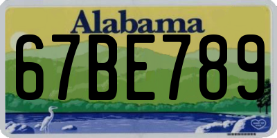 AL license plate 67BE789