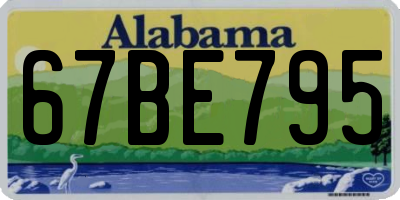 AL license plate 67BE795