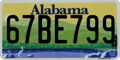 AL license plate 67BE799
