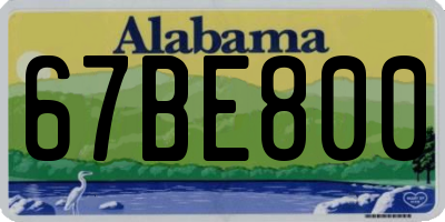 AL license plate 67BE800
